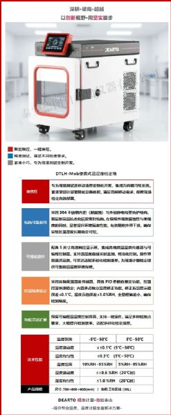 精 準計量丨DEARTO新品推薦 DTLH-Mob便攜式溫濕度檢定箱